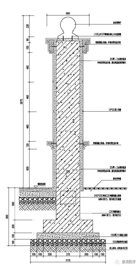 柱子水泥柱尺寸 放水晶